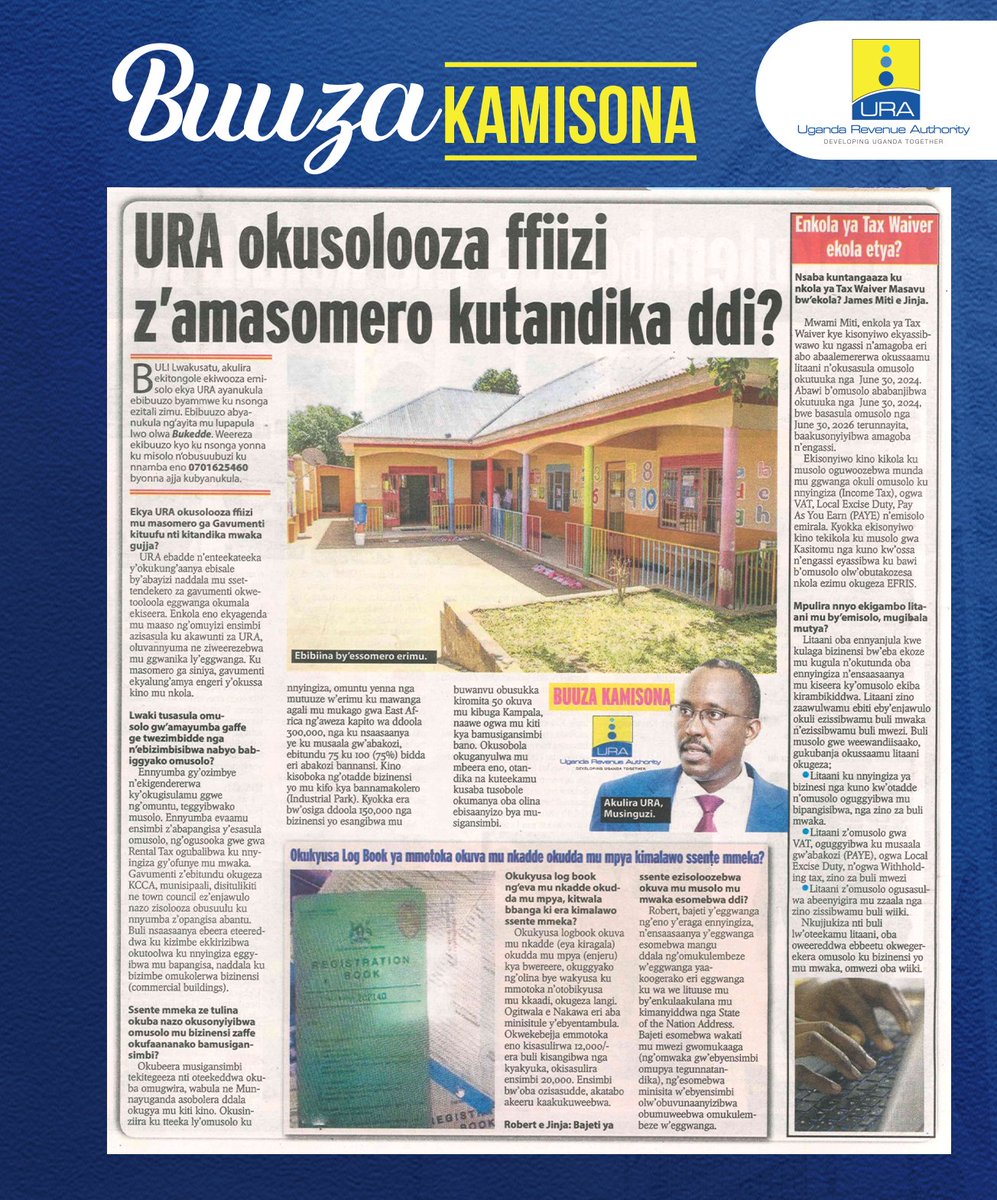 MusinguziRob1's tweet photo. @URAuganda Ekemyewo nate mu Bukedde!!!
Ebibuuzo ebiddiddwamu leero bisomeeko wano ⬇️
#BuuzaKamisona
#FfeBanno https://t.co/fhYNQ6hnUr