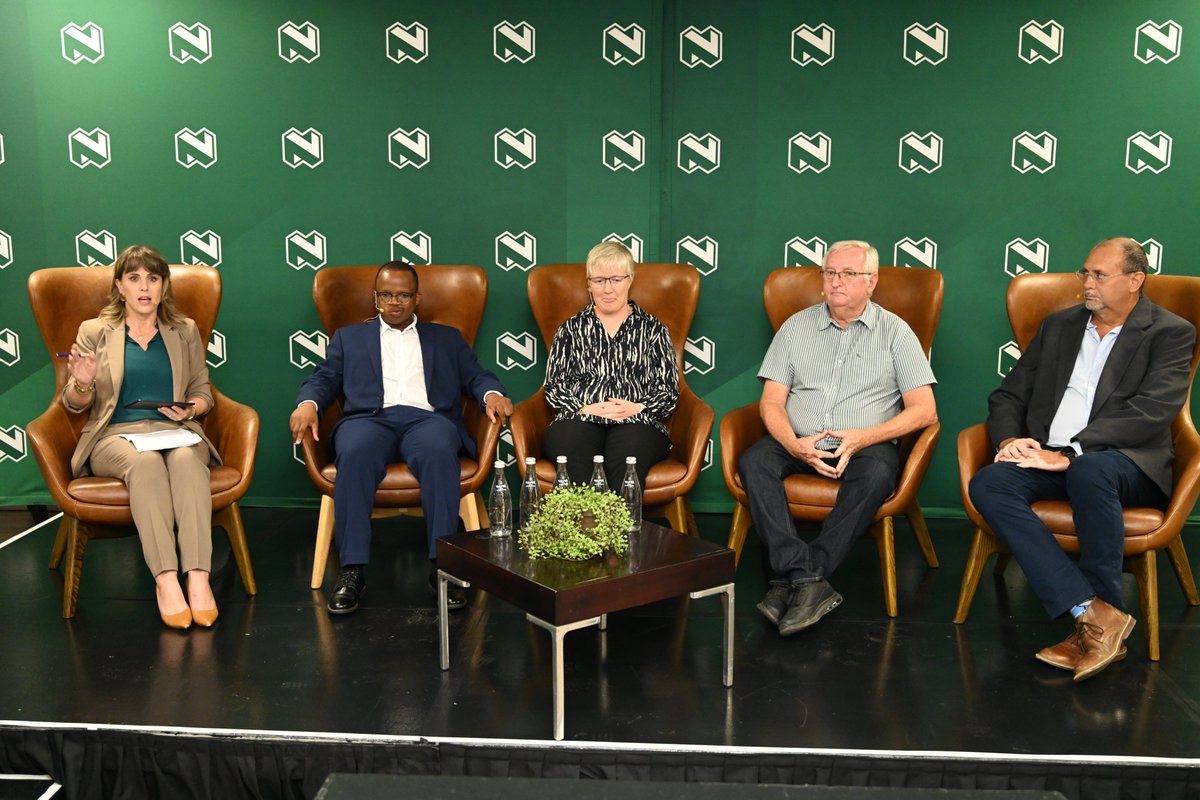 Our panel discussion is underway!

Today’s speakers answer questions from the audience, from climate risk to market strategy, agricultural finance, and the future of sustainable production.

A truly collaborative conversation driving the sector forward.
 #NedbankAgriculture