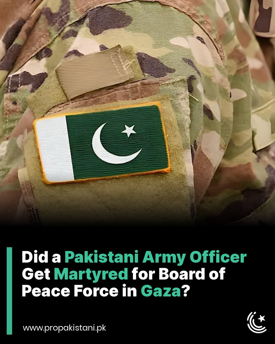 ProPakistaniPK's tweet image. Viral posts on social media are claiming that a Pakistani military officer named Hussain Chaudhry became the first Pakistani shaheed in Gaza, with some accounts…

Read More:  propakistani.pk/2026/01/28/did… 

#PakistanArmy #PeaceForce #Gaza #FactCheck