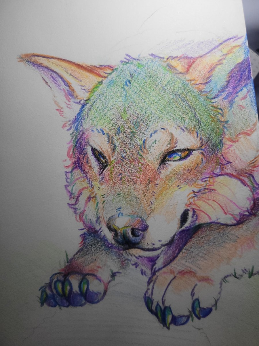 Don't have my laptop atm so take this color pencil wip instead