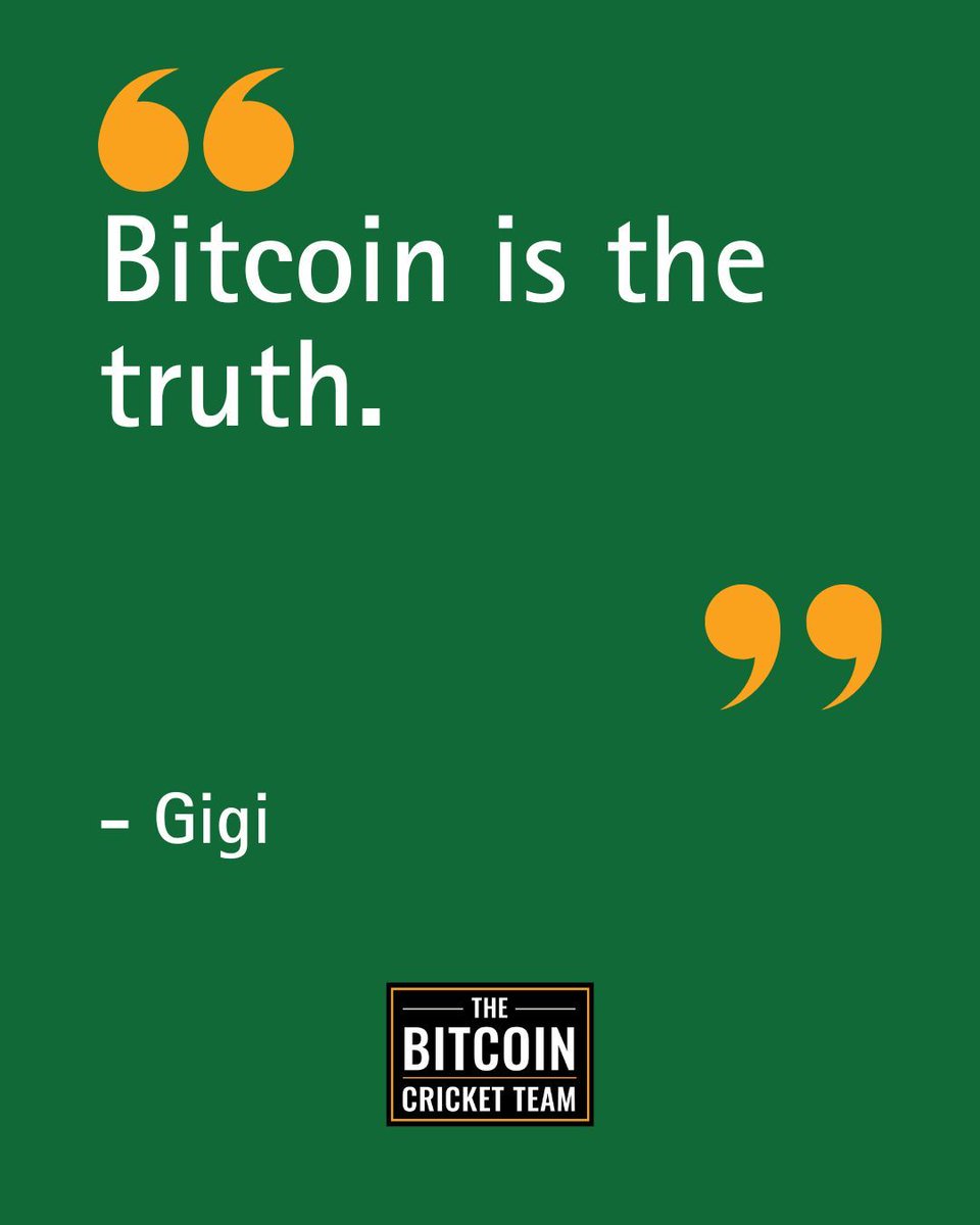 Bitcoin is the truth.

#BitcoinCulture #BitcoinMerch #BitcoinEducation #BitcoinQuotes #BitcoinArt 
#BitcoinCricket #CricketOnBitcoin #OrangePill #BitcoinTribe #SovereignIndividual