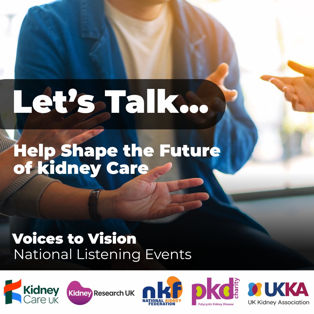 UKKidney's tweet photo. 🗣️ Help inform a future Kidney Disease Strategy

#VoicestoVision listening events are taking place across the UK (in-person &amp; virtual) Feb–Apr – to design a community-informed strategy, alongside continued campaigning for government action.

👉 Register: https://t.co/NWvxTada6x https://t.co/2G9Jc570rT
