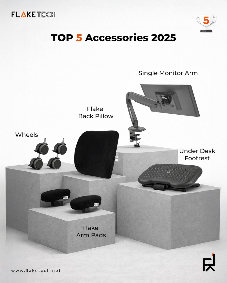 flaketech_'s tweet photo. It’s the little things that make a big difference. Our top 5 accessories of 2025 kept your workspaces comfortable and functional. https://t.co/O6rmgfpAz4