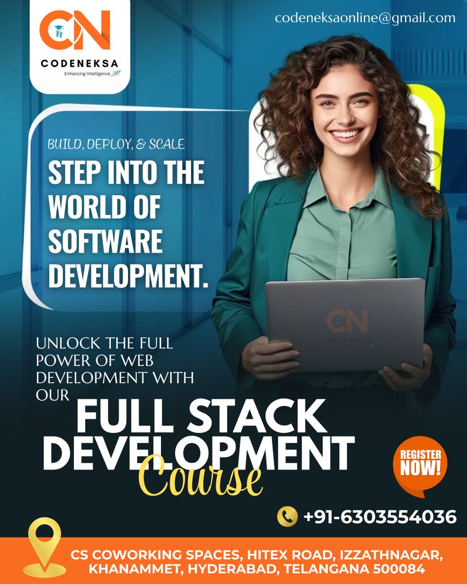 codeneksa2025's tweet photo. 💻🚀 CODENEKSA – Enhancing Intelligence 🚀💻

BUILD • DEPLOY • SCALE
Step confidently into the world of Software Development with industry-ready skills.

📞 +91 63035 54036

#Codeneksa #FullStackDevelopment #SoftwareDevelopment #WebDevelopmentCourse #TechCareers #CodingLife https://t.co/wMZFC52OZM