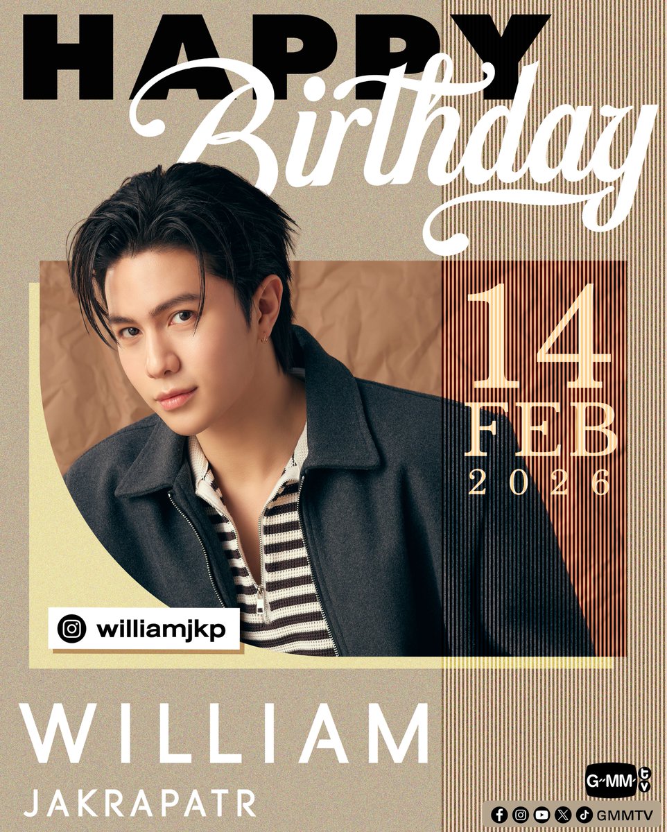 GMMTV's tweet image. Happy Birthday to William

#GMMTV
@Williamjkp1