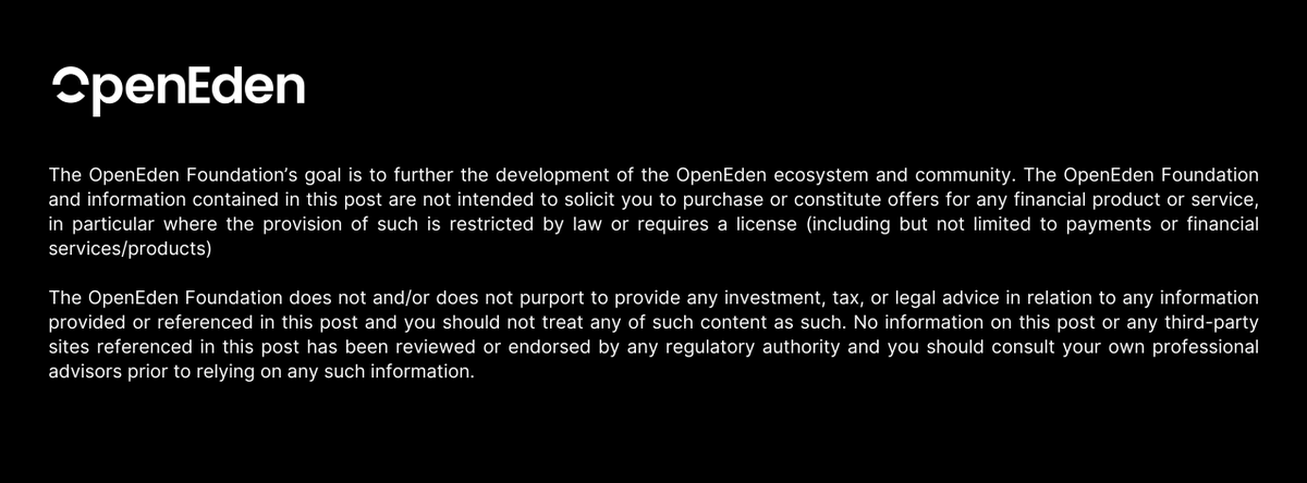 OpenEden Foundation tweet media