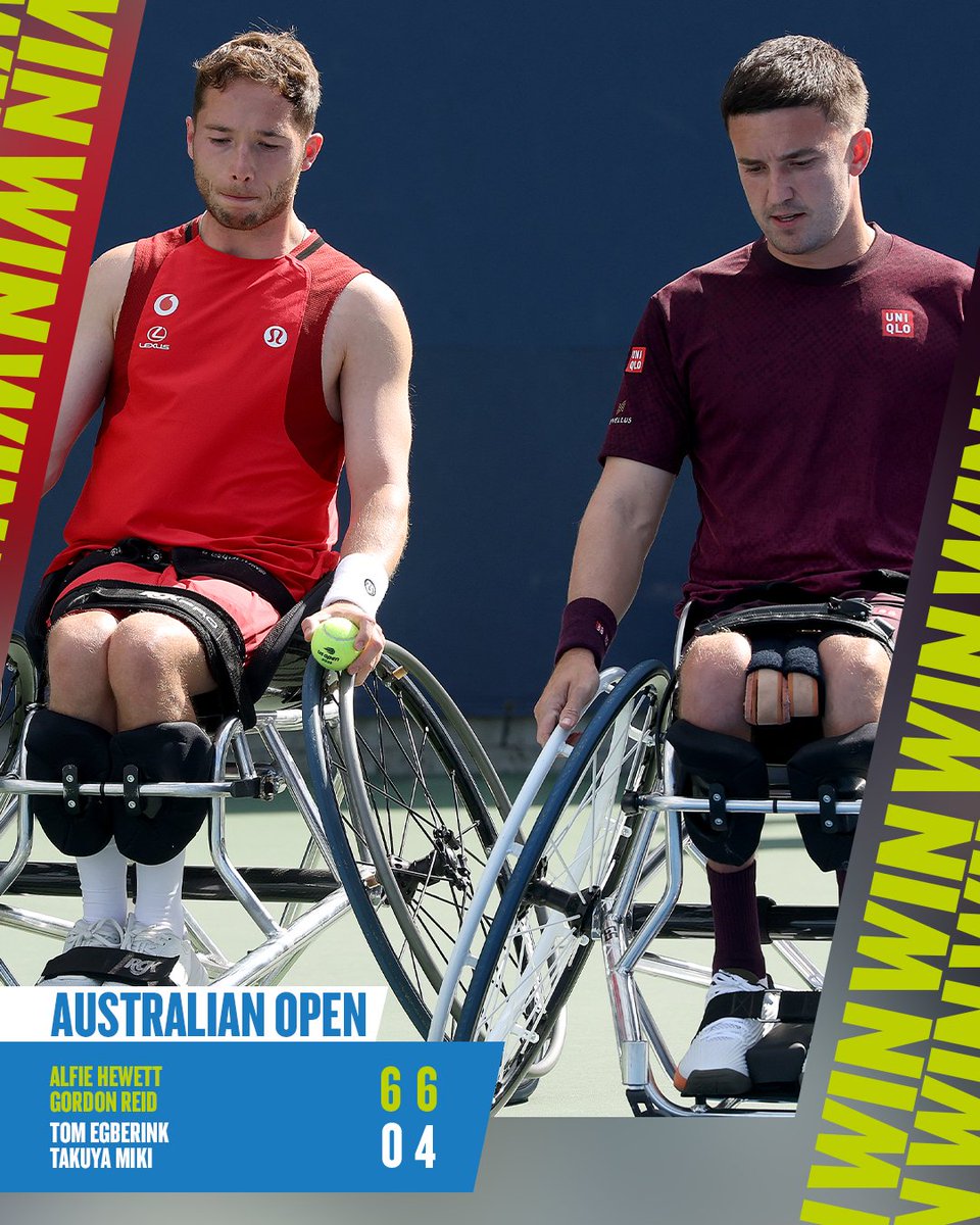 the_LTA's tweet image. Alfie Hewett and Gordon Reid secure a semi-final spot in the men's wheelchair doubles at the @AustralianOpen 🙌

#BackTheBrits 🇬🇧 | #AusOpen