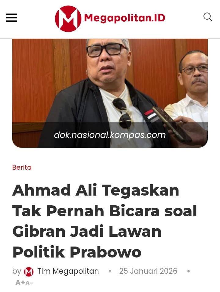 Klarifikasi Ahmad Ali 😇
