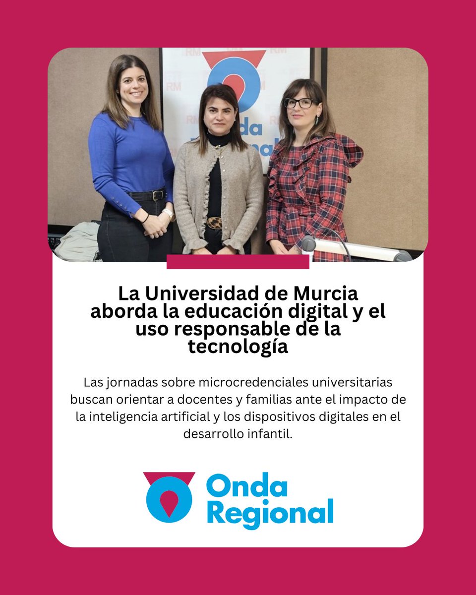 📻 La UMU aborda la educación digital y el uso responsable de la tecnología. Jornadas sobre microcredenciales (5 y 6 feb) abiertas a docentes y familias para reflexionar sobre IA, pantallas y bienestar digital infantil.

orm.es/programas/el-m…