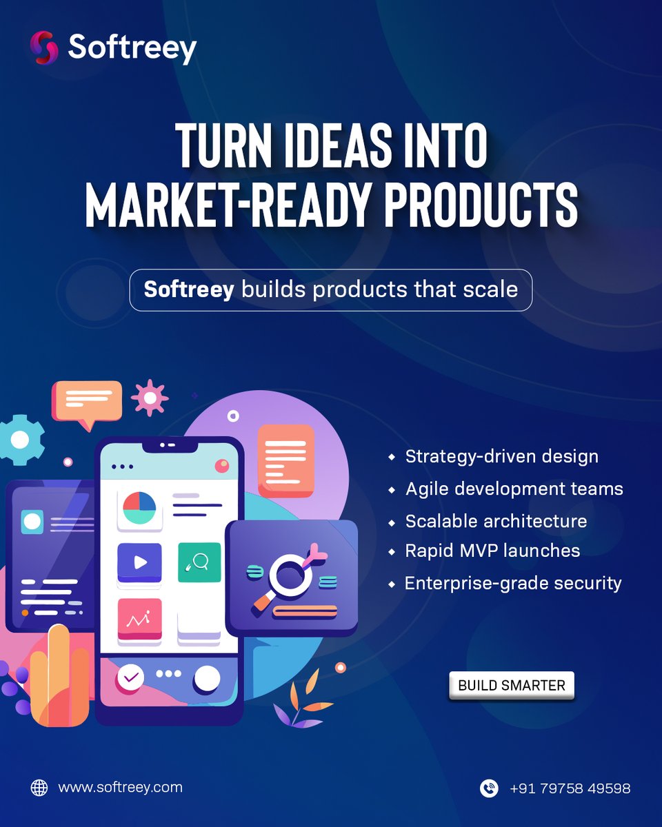 SofTreey's tweet photo. At Softreey, we turn vision into scalable digital products — from MVP to enterprise platforms.
Build smarter. Launch faster. Scale stronger.
Contact: +91 79758 49598
Mail. sales@softreey.com
Visit: https://t.co/H0RIOjGG85

#Softreey #ProductDevelopment #BuildInPublic #StartupLife https://t.co/auB9chsOl6