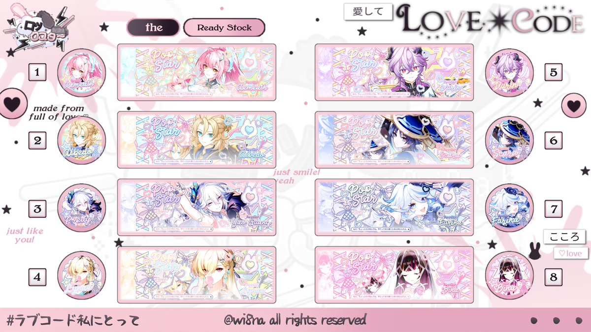 wi8na's tweet photo. 💖 &amp; 🔁 are appreciated, thank you!

hALOOO! wiona bawa 44 layout ready stock gi, hsr &amp; wuwa art terbaru yang bisa langsung ditake by dm sekarang nih!
price boleh ceki di alt yaa dan ini no retext sorryy! ayooo jajang >____0

#zonauang https://t.co/DAt4zYIod9