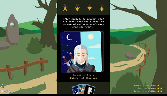 JVCom's tweet image. Un nouveau jeu Witcher a été annoncé !

- "Reigns: The Witcher"
- histoire de Geralt de Riv racontée de manière extravagante
-  jeu narratif à choix multiples
- vous décidez les choix en swipant à droite ou à gauche
- énormément de combinaisons narratives possibles
- dispo le 25…