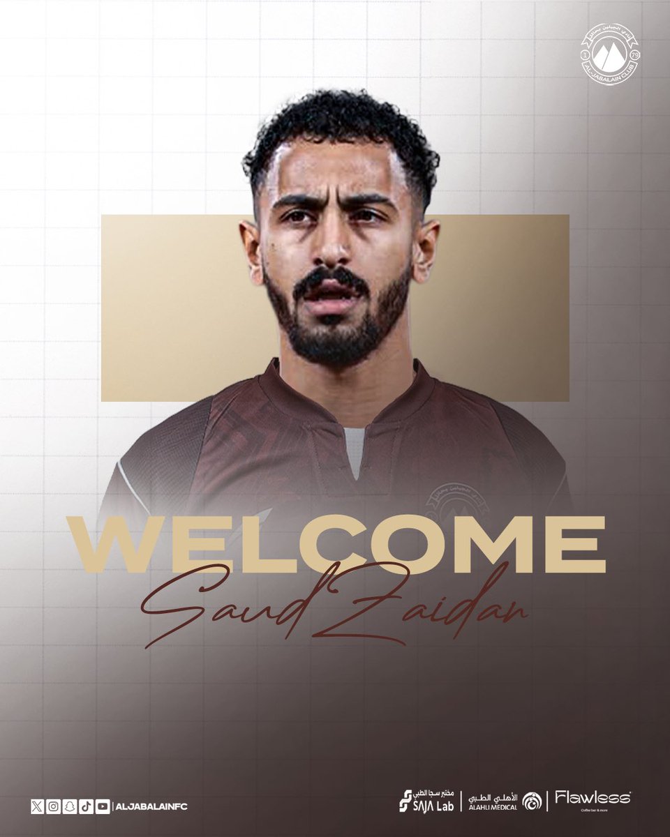 يا هلا باللي عوّد 😍

سعود زيدان جبـلاويـا حتى نهاية الموسم ✍️ 🤎 

#شتوية_الجبلين | #فارس_الشمال