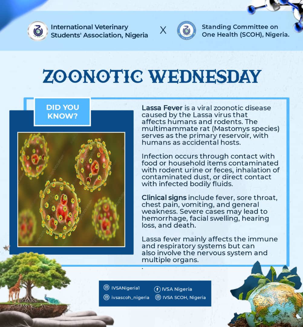 ZOONOTIC WEDNESDAY 

Learnt something today? 

See you next week Wednesday 

#onehealth 
#ivsa 
#zoonotic