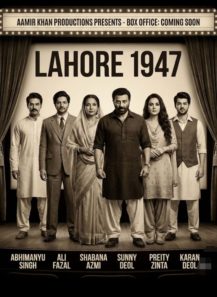 #Lahore1947 movie  cast And crew Actor And actress 
<a href="/SunnyDeolSD36/">Sunny Deol</a>