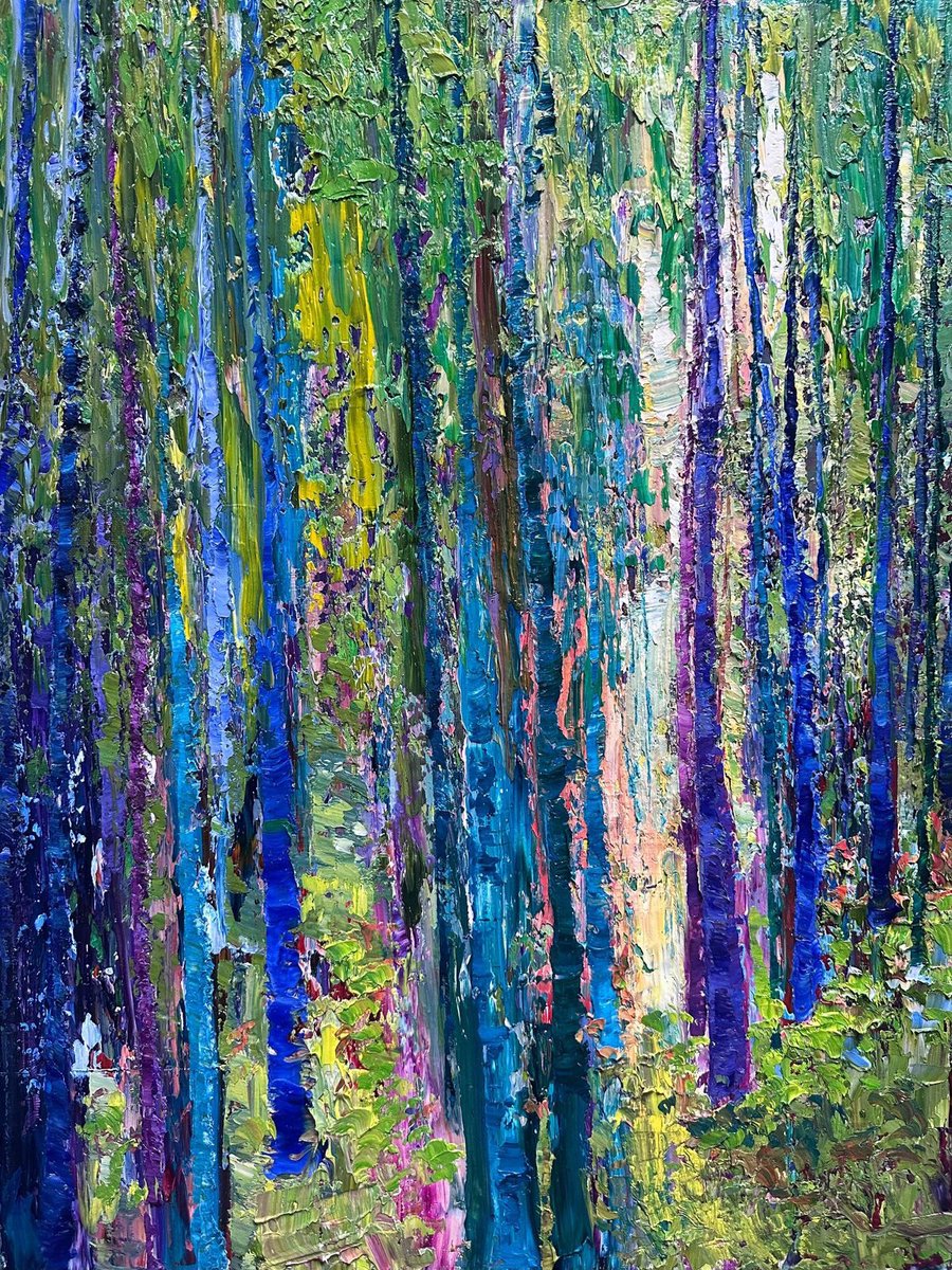 HWarloww's tweet photo. ‘Magic Forest’ 
Maria-Victoria Checa  Landscapes 
Her love for the Impressionist artists is obvious here 
Great palette from this new ( to me) artist https://t.co/tuLMDI23Fc