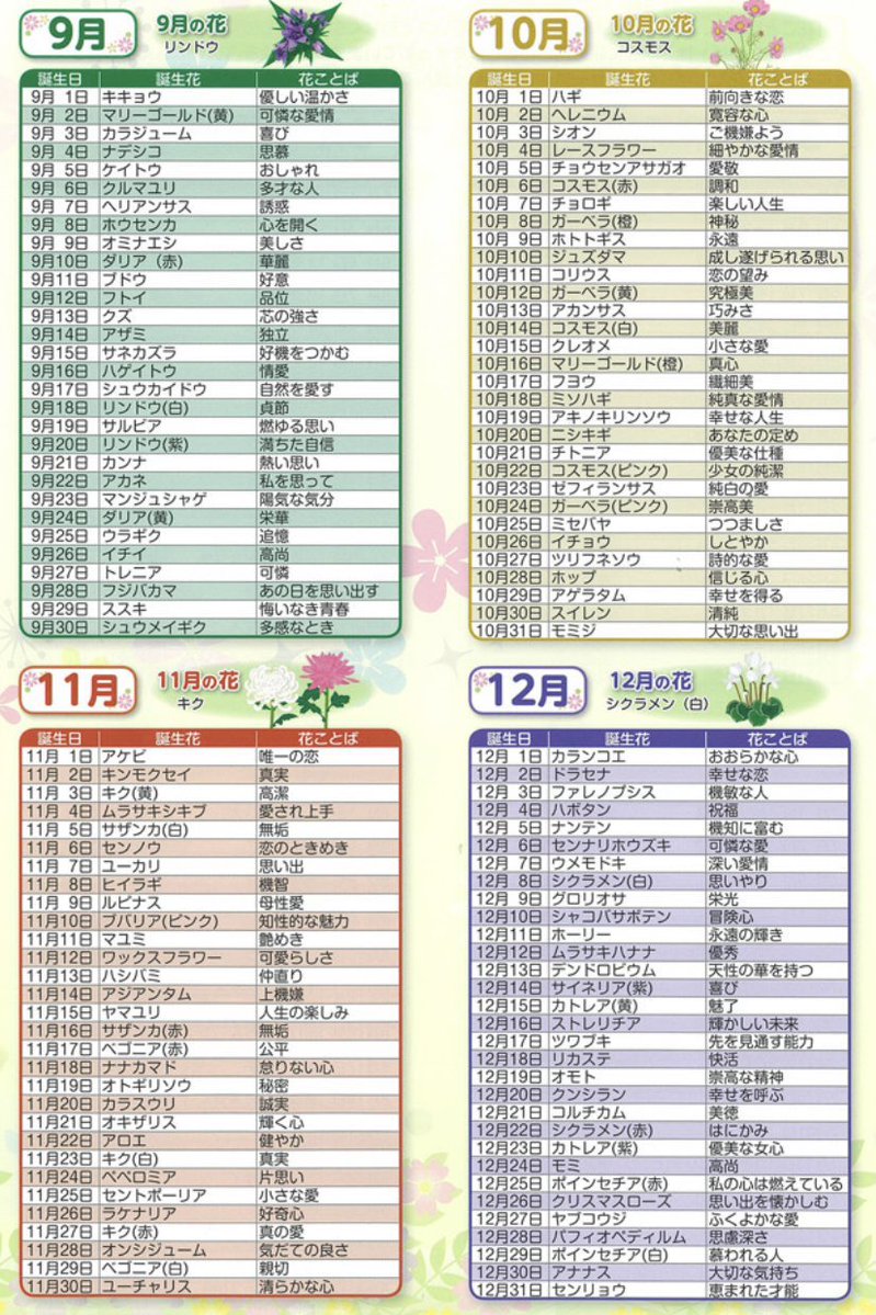 へぇ〜  誕生日にも花言葉があるみたい ✿·͜·🌷
推しのイメージがまんますぎたし、
自分もこの言葉のイメージ通り生きれるように頑張ろうと思えましたまる♡( ᴖ ̫ᴖ )