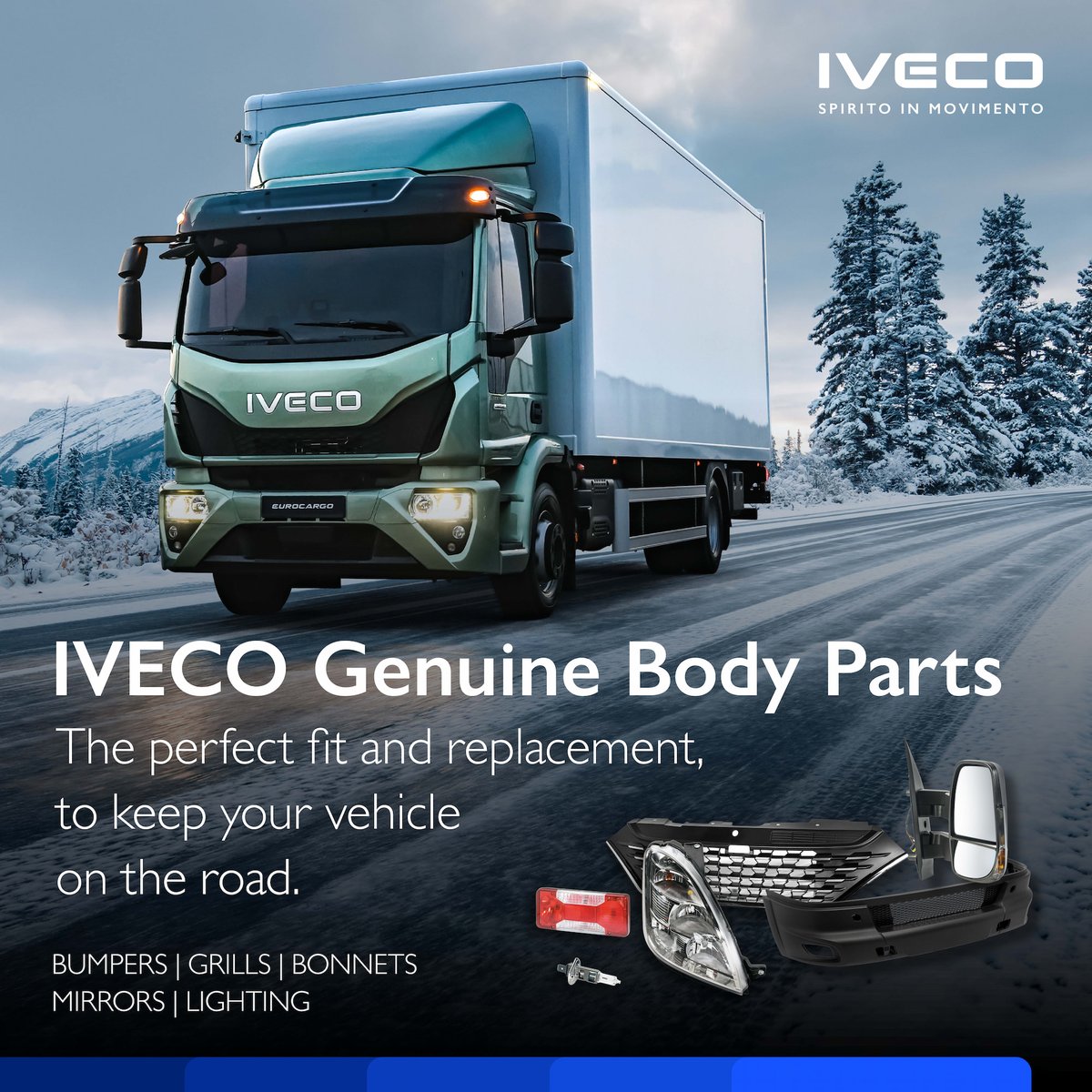 IVECO Genuine Body Parts, keeping your vehicle looking sharp and performing at its best.

Quality you can trust. Reliability you can feel. Find out more here: iveco-dealership.co.uk/guest/parts/ca…

#IVECO #GenuineParts #CommercialVehicles #OnTheRoad #FleetCare