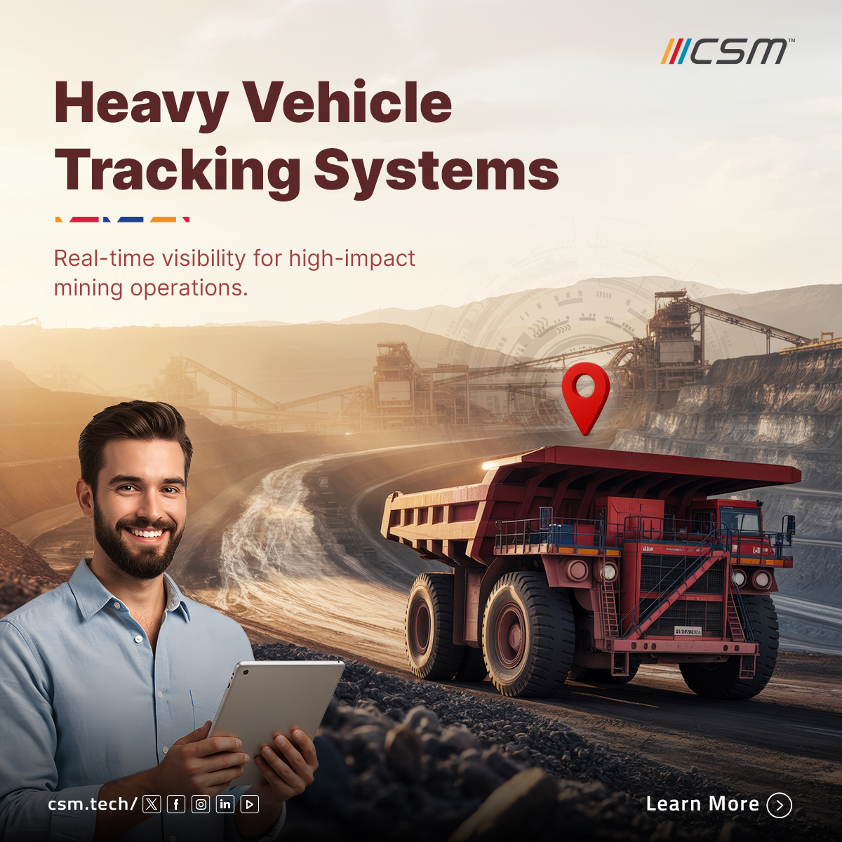 CSMTechnologies's tweet photo. Heavy Vehicle Tracking System brings real-time control and accountability to mining logistics, supporting safer operations and sustainable outcomes.

👉Learn how technology is transforming mining operations: 
https://t.co/gIYbzGBlWq

#MiningTech #VehicleTrackingSystem #CSM https://t.co/OviQ2Toljj