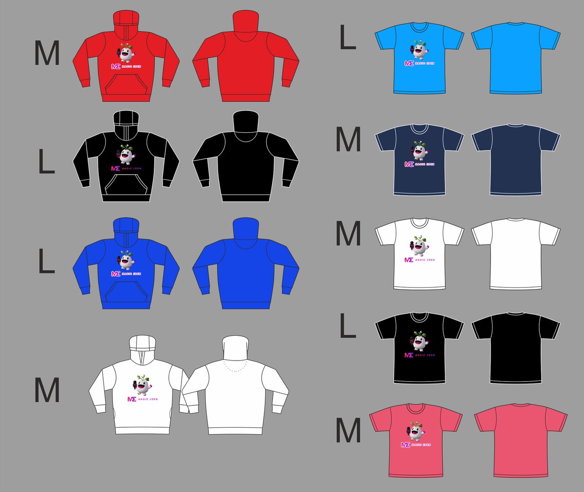 Cooking more <a href="/CatchMEoutsyde/">Catch Me Outsyde</a> x <a href="/MagicEden/">Magic Eden 🪄</a> limited edition hoodies and T-shirts as we prepare to hit the streets soon 😍

Which colour would you like to get from us?