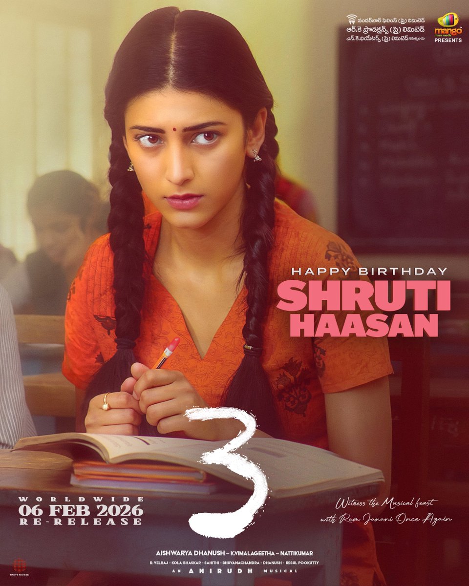 Wishing <a href="/shrutihaasan/">shruti haasan</a> A Very Happy Birthday 🥳💝

#3Movie re-release Feb6th !