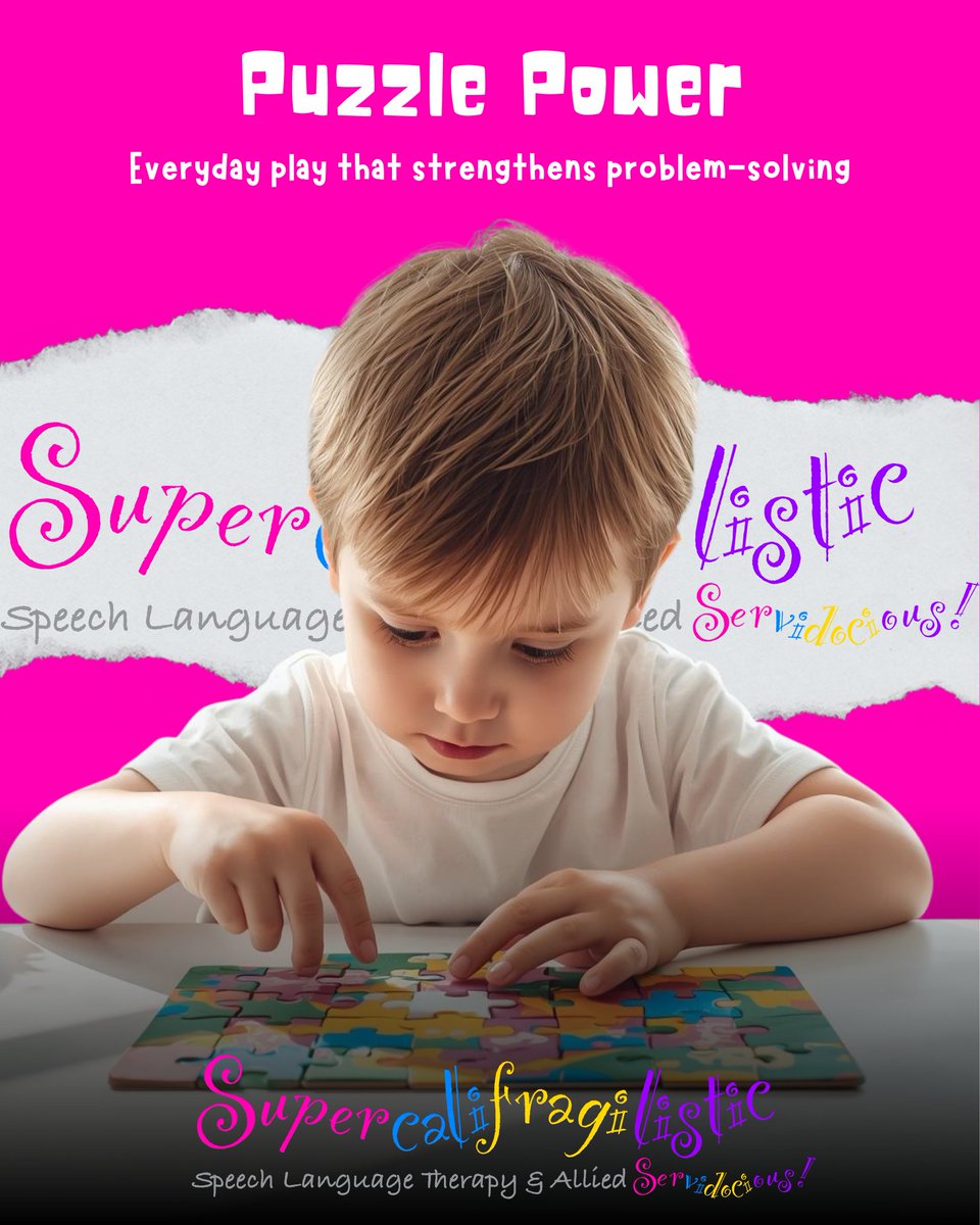 SuperTherapy's tweet photo. Puzzles help kids think, plan, and solve problems 🧩🧠
Talk through the process and build skills through play!
#speechtherapy #problemsolving https://t.co/lYjCf856BQ