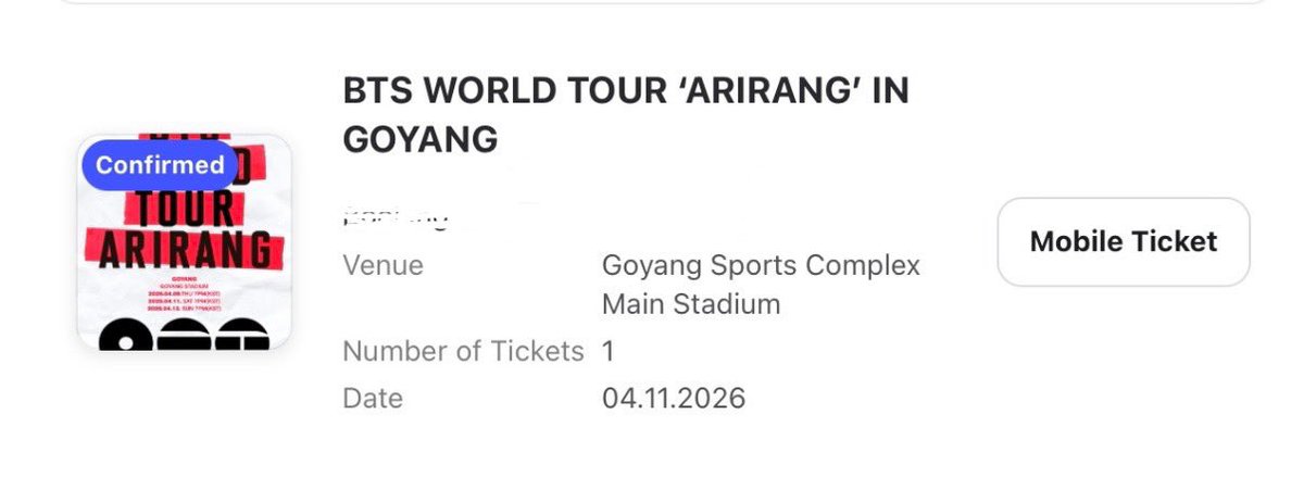 kookoofairy's tweet image. AFTER 7 DAYS OF QUEUING I FINALLY GOT A TICKET TO SEE BTS IN GOYANG😭😭💜