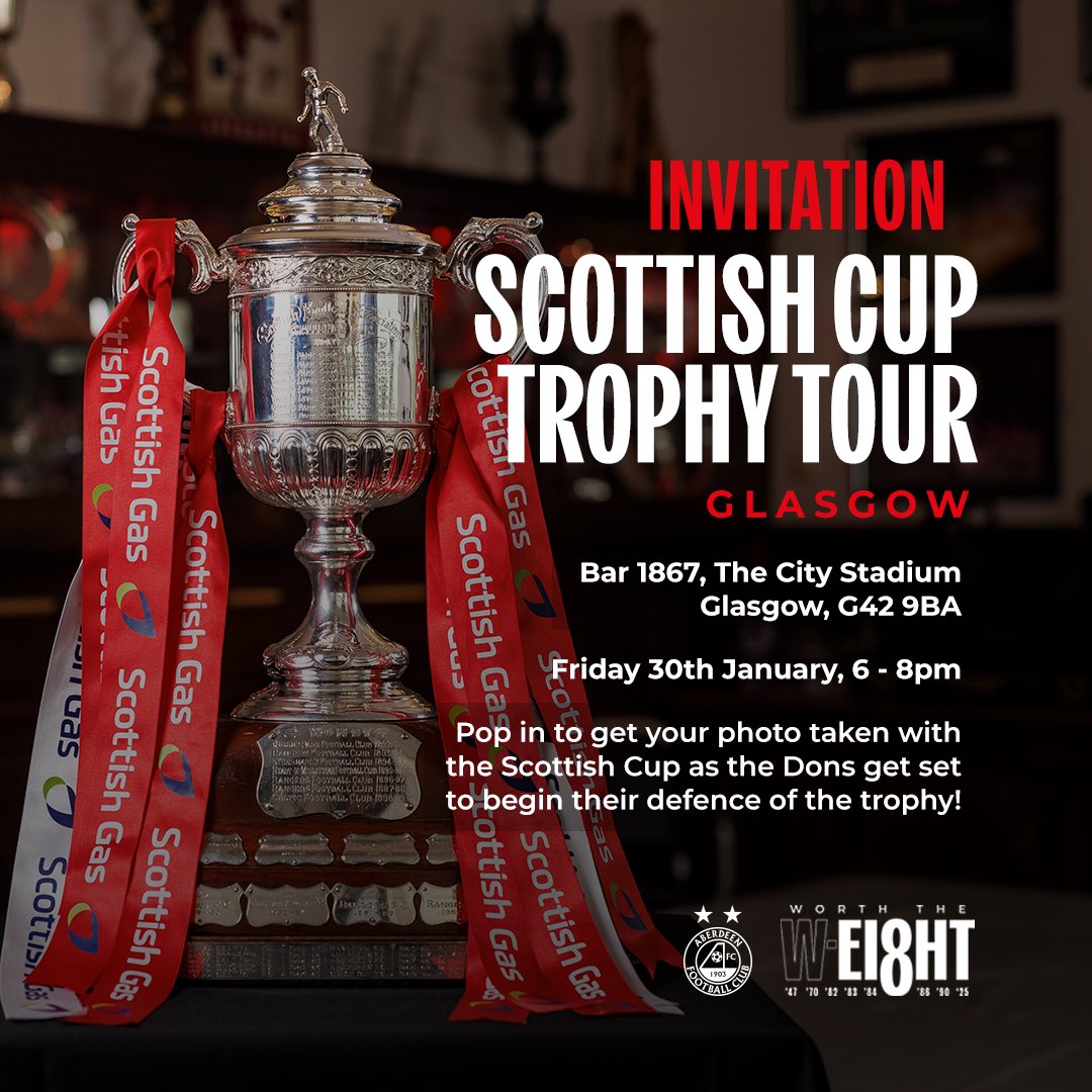 Join us on Friday to see the Scottish Cup trophy make its way back to where we won it in May! 🏆