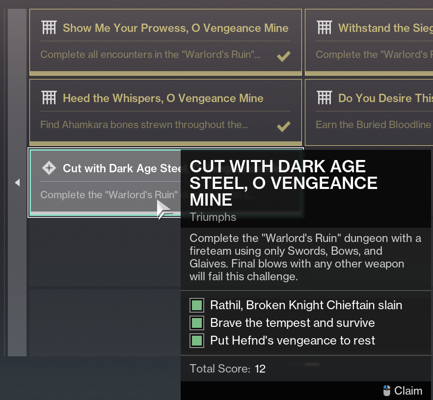 20Evanator13's tweet photo. My first ever solo flawless on a challenge run is not what I was expecting to do. But boy, did it feel nice to do!

#DarkAgeHunt https://t.co/2dykodT8Wr