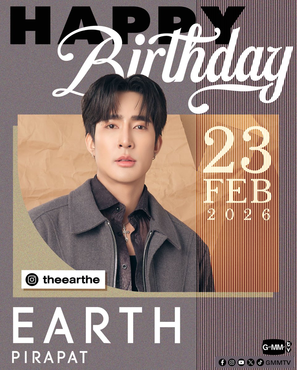 Happy Birthday to Earth

#GMMTV
<a href="/Earth_Pirapat/">Earth Pirapat 🌏</a>