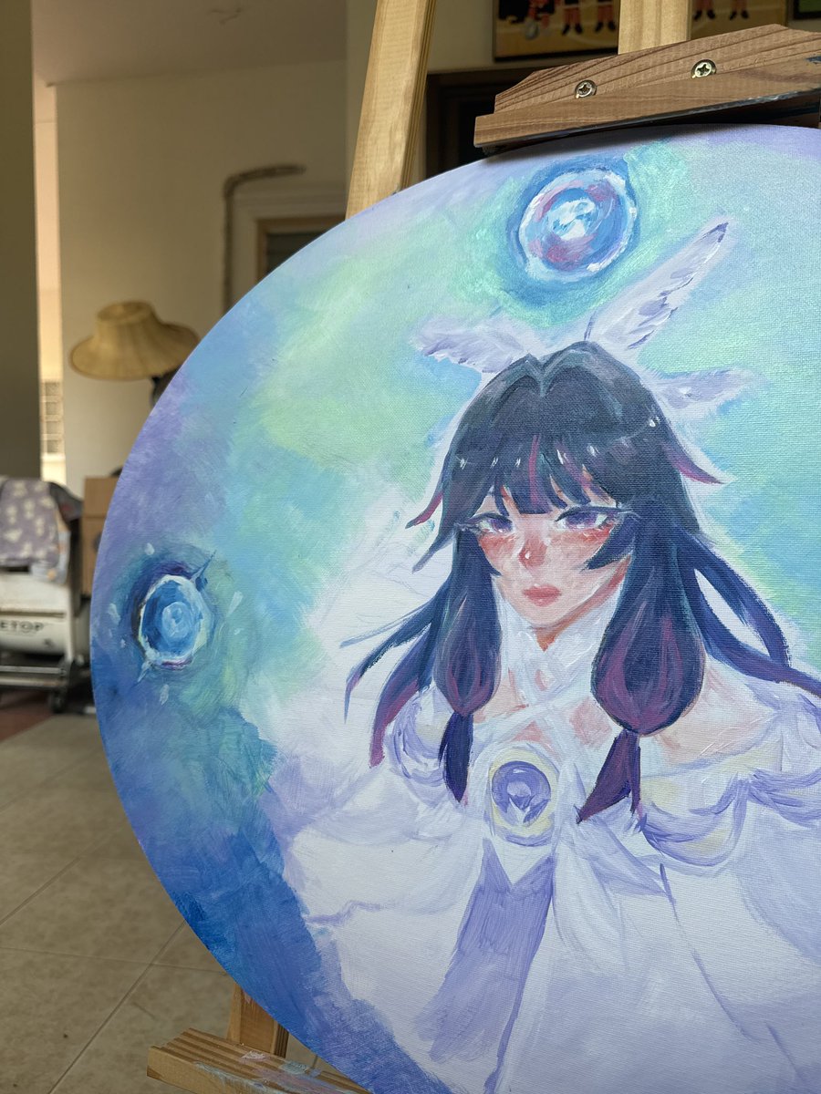 ความคืบหน้าวันนิต่ะ ลงสีดวงจันทร์ผิดด้วย😔