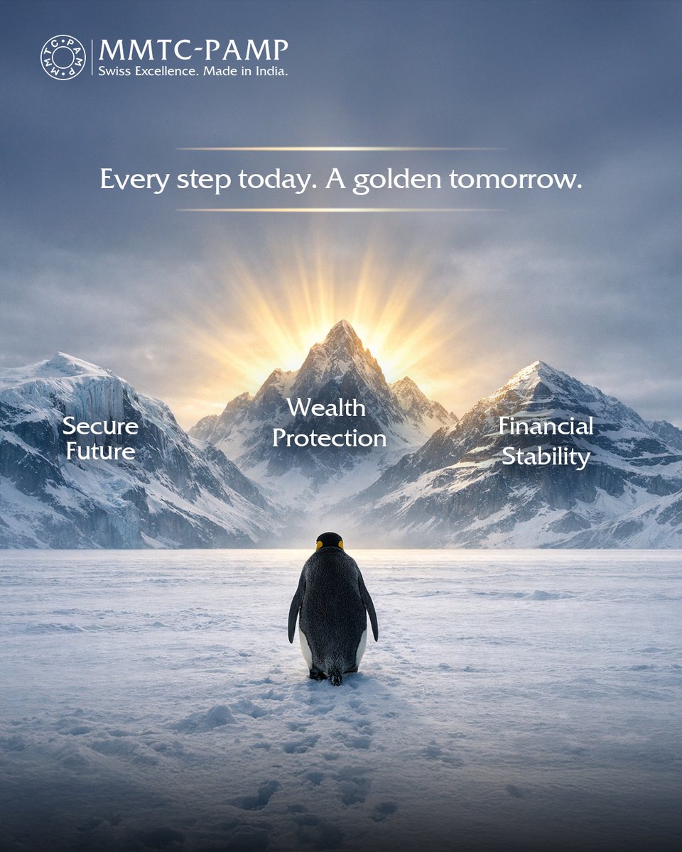 In a world rushing through highs and lows, be steady like this penguin.
Because every measured step leads to a future of strength and stability.

Experience a golden tomorrow with MMTC-PAMP.

#MMTCPAMP #LBMA #PurestAndMore #PurestGold #PurestSilver #SecureFuture