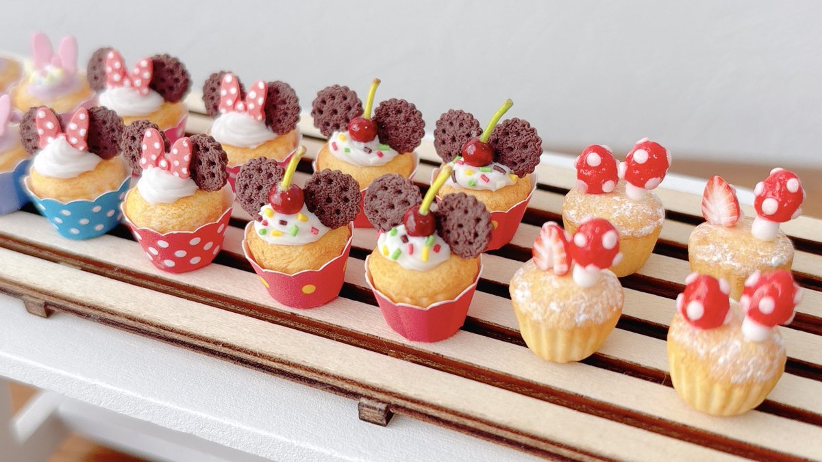 ディズニーミニチュアフード】18号19号 カップケーキ🧁遂に完成