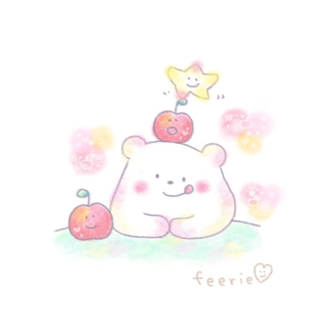 feerieworld's tweet image. りんごさんの赤色キレイだね⑅︎◡̈︎*

お日さまに恋をしたから
赤色になったの¨̮♡︎

恋って素敵だね⑅︎◡̈︎*

#イラスト
#イラストレーター
#ipadpro 
#illust
#しろくま