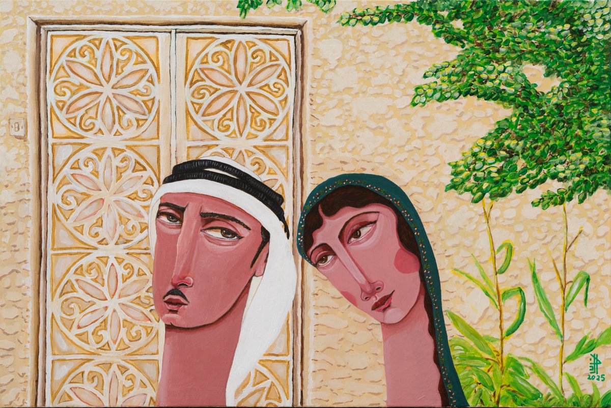 من أعمالي المعروضة حاليا في مركز كتارا للفن، مبنى ٥ ، بالتعاون مع دار حصة، والمعرض مستمر لنهاية شهر فبراير ٢٠٢٦.

Acrylic on canvas 
90x60 cm