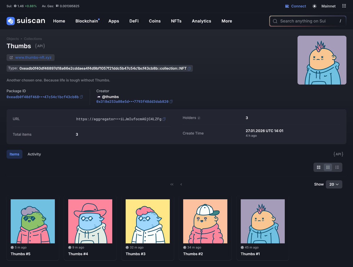 Beejayofweb3's tweet image. Free mint on @thumbsnftsui ? Say less 😮‍💨🔥

Thumbs NFT is live on mainnet.

If you’re sleeping on this, don’t.
Drop your $SUI wallet address in the comments, like and repost and secure your Thumbs NFTs 🖐️

Zero cost. Pure upside.
How many are you stacking? 👀🚀