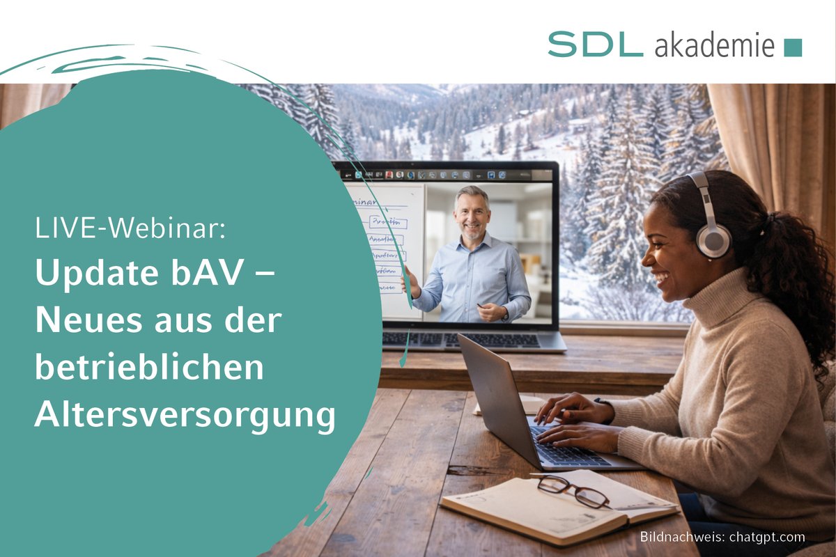 🆕 𝗨𝗽𝗱𝗮𝘁𝗲 𝗯𝗔𝗩 𝟮𝟬𝟮𝟲: Neue Gesetze, aktuelle Rechtsprechung, veränderte Rahmenbedingungen - in der betrieblichen Altersversorgung ist fundiertes Wissen entscheidend.

👉 Jetzt informieren: sdl-akademie.de/update-bav-neu…