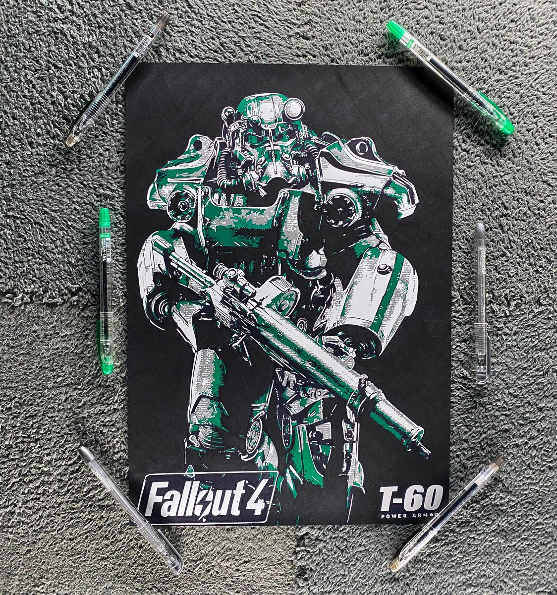 Japeees's tweet photo. T60 Power armor
POP ART STYLE WALL DECOR FAN ART
Dong-a mygel pens on A3 Color copy paper
#fallout4 #t60powerarmor #fallout https://t.co/jDx8VAjDoy