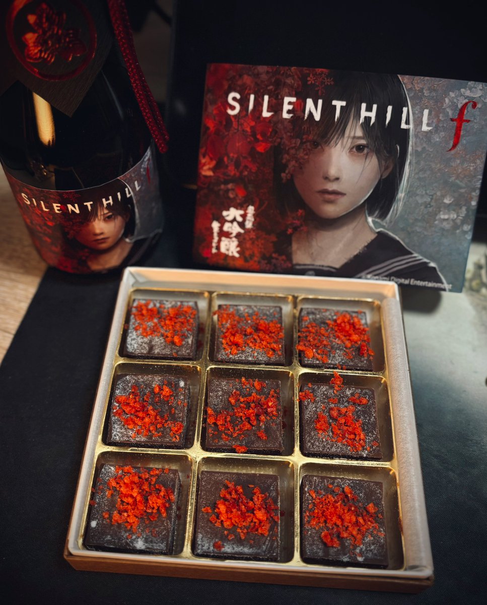 サイレントヒルf × 奥飛騨酒造の日本酒と大吟醸生チョコ届いた〜！ 生