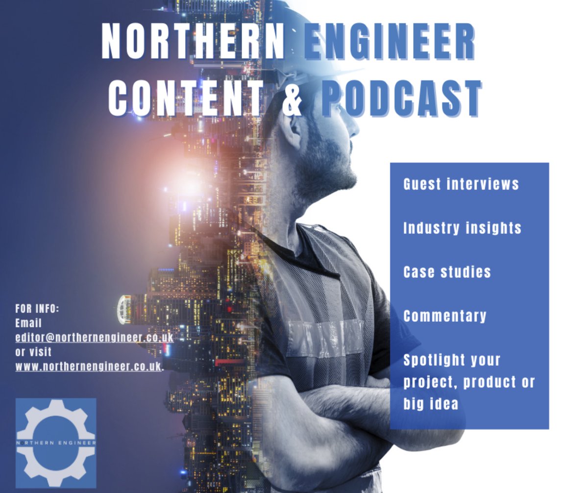 NorthernEngMag's tweet photo. 🎙️ Northern Engineer is seeking brilliant guests and stories from across the manufacturing and engineering sectors in the North of England.
📩 editor@northernengineer.co.uk
🌐 https://t.co/GMYGrZCNtJ
#mediarequest #prrequest #ukmanufacturing #EngineeringNews #MadeInTheNorth https://t.co/NevB0OYlst