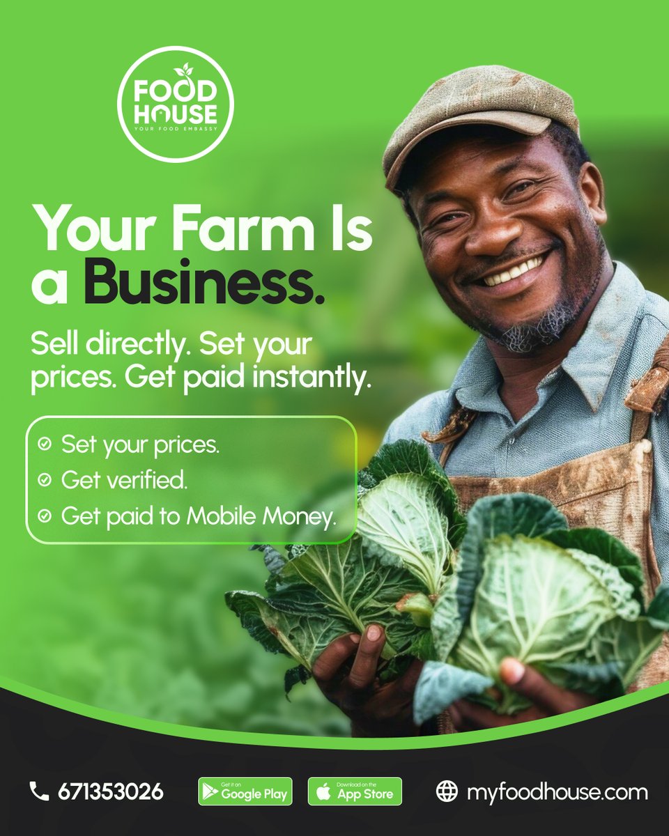 Foodhouse237's tweet photo. 🗣 Farmer Review 🌾

“FoodHouse helped me sell directly to buyers, earn fair prices, and receive secure payments—without middlemen.”

🌍 https://t.co/cZlZo5RVUU

#FarmerReviews #FoodHouse #FarmerEmpowerment 🚜 https://t.co/AzwltqgqIA