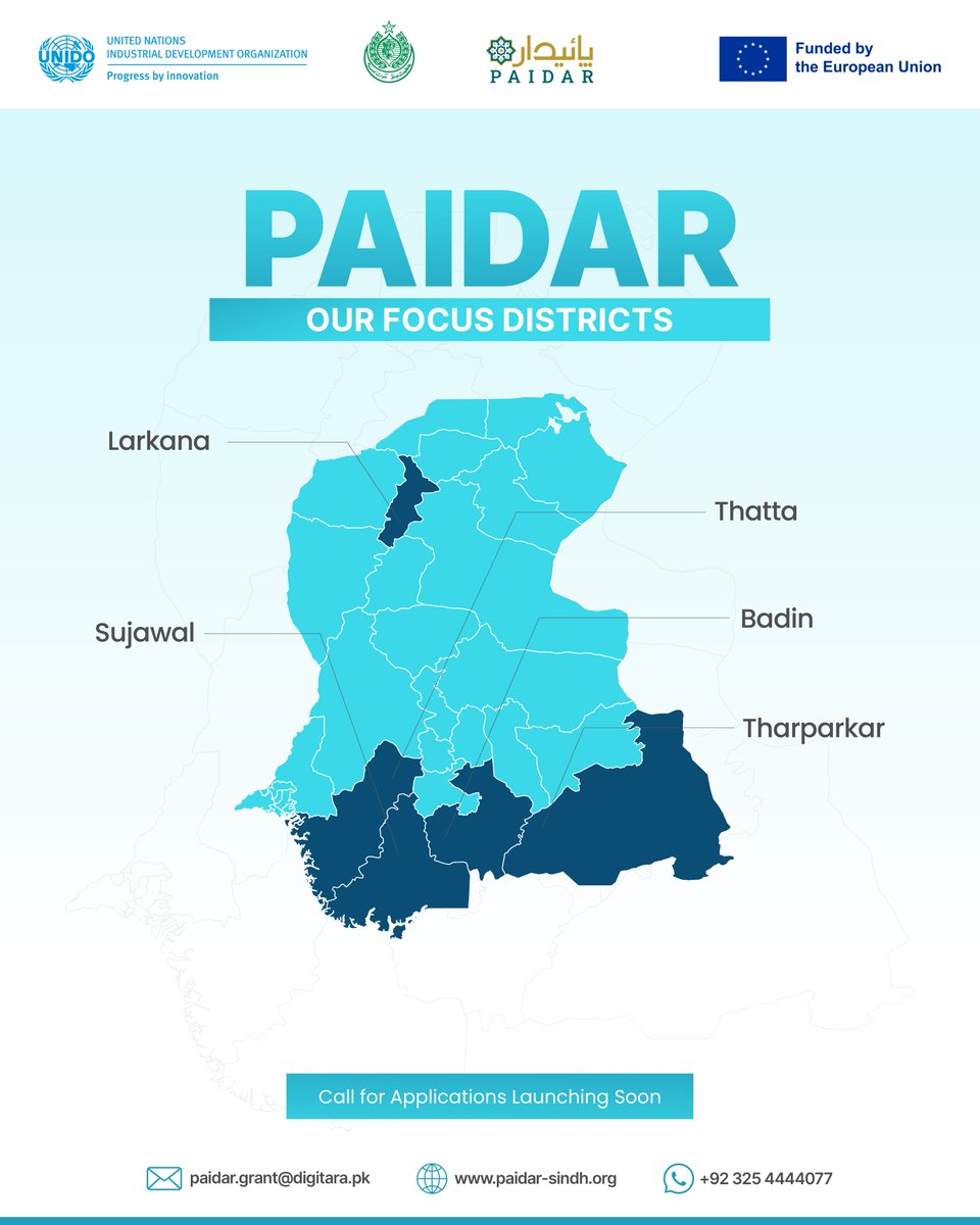 Paidar_Sindh's tweet photo. From Thattaβs coasts to Tharβs deserts. PAIDAR operates where opportunity meets need.
#PAIDAR #SindhDevelopment #UNIDO #EUfunded #RuralEmpowerment #CommunityGrowth https://t.co/vhfFEOD1KF