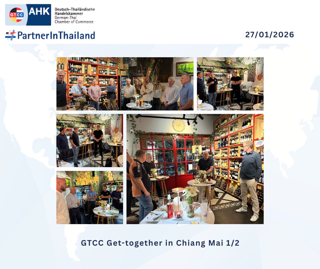 GermanThaiChamb's tweet image. 🇩🇪🇹🇭#GTCC get-together in Chiang Mai brought together representatives from #GTCCmembers &amp;amp; partners including #Enapter, #Buzzwoo Asia, #Bluechips Microhouse, #AdvancedID Asia, #Ennova as well as Christian German School Chiang Mai #CDSC &amp;amp; many more. #PartnerInThailand