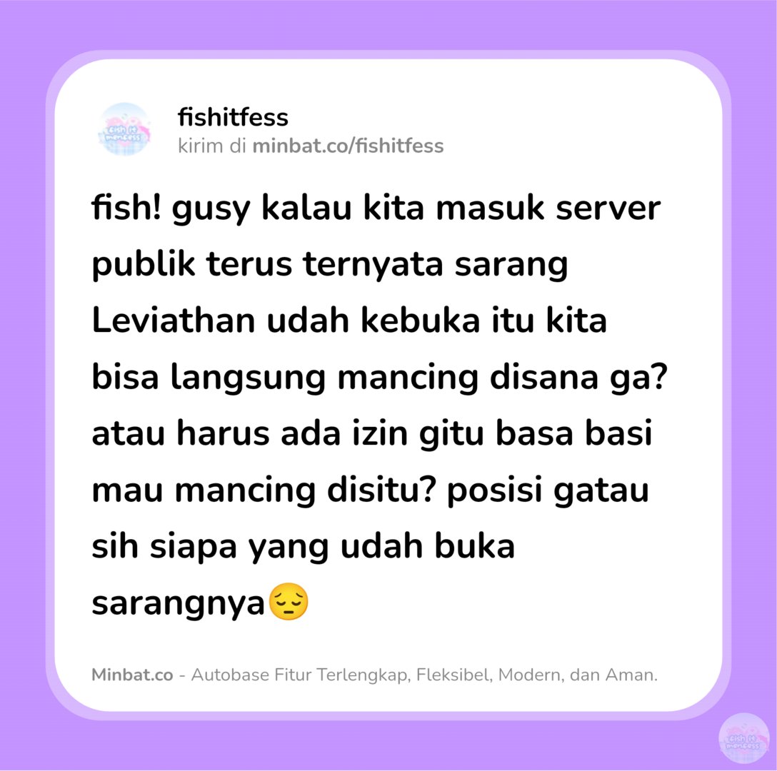 FISH IT FESS ‼️ WTT CANTUMIN UNAME tweet media