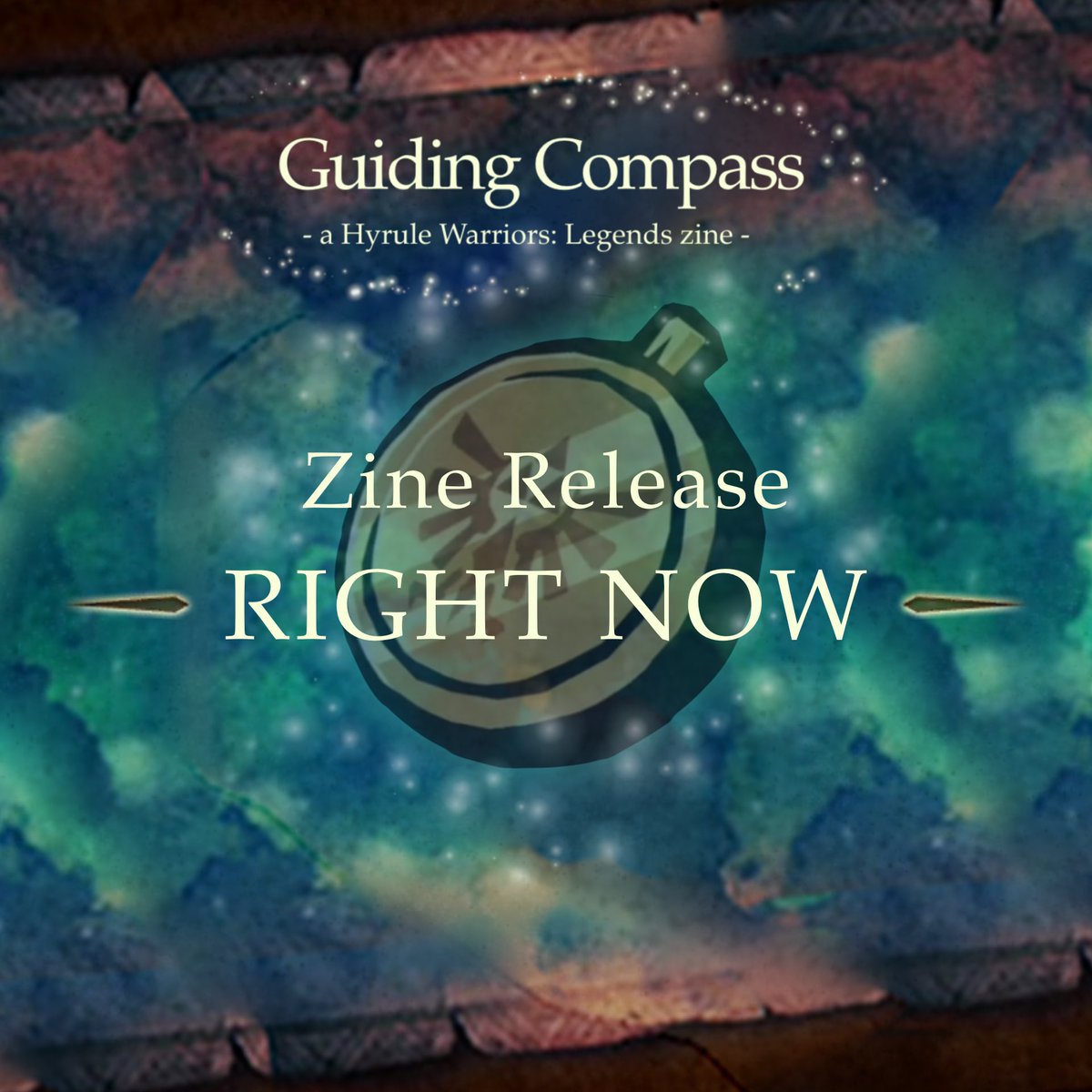 Our shining compass has finally led us to our destination!

That’s right, our zine commemorating the 10th anniversary of Hyrule Warriors: Legends is officially out now! 

It’s free to download so go on and explore the range of works within!
drive.google.com/file/d/1ceqNV3…