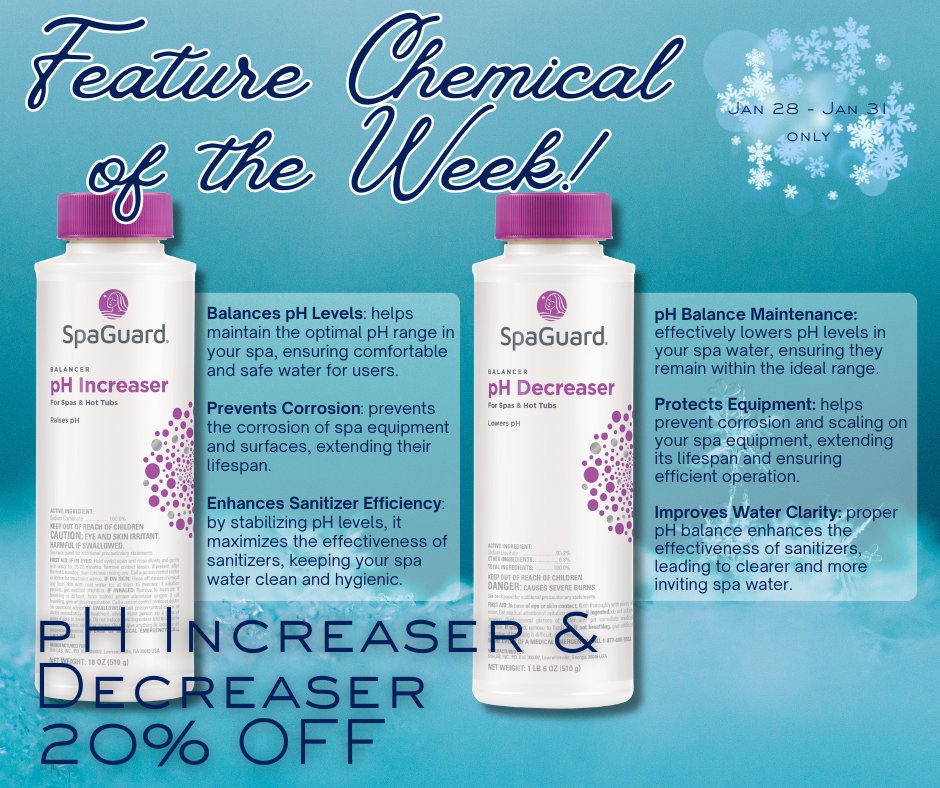 LeisurePoolJax's tweet image. Start the New Year with a Splash of Balance: Perfect Your Hot Tub's pH with SpaGuard!
#SpaGuard #BioGuard