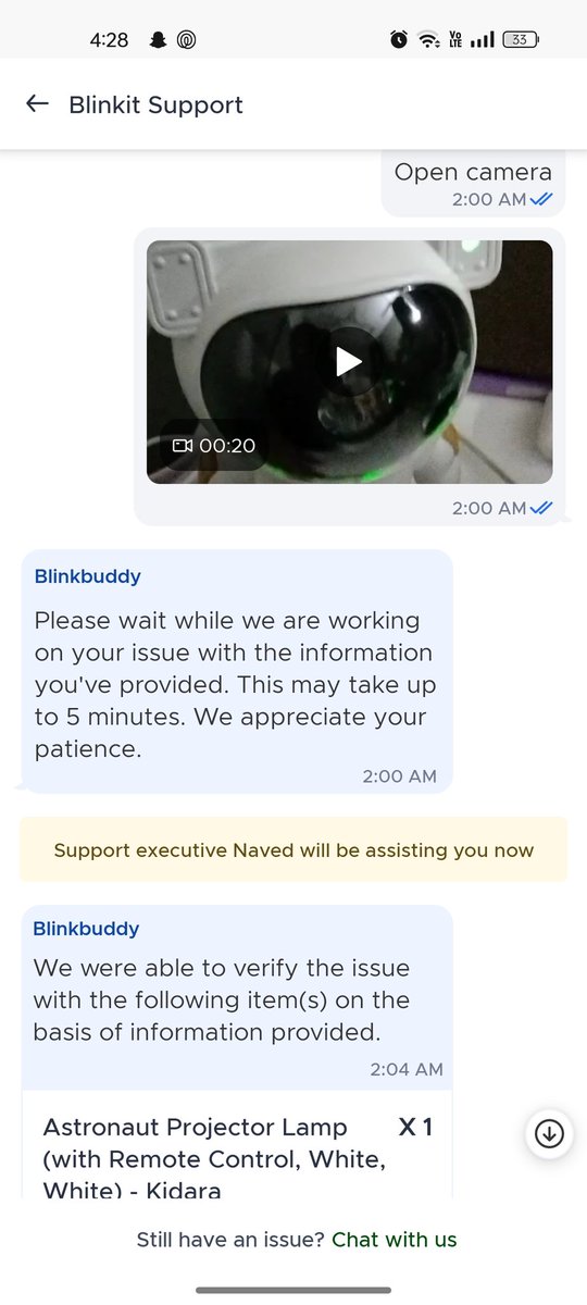 BeingLover40323's tweet photo. @letsblinkit I ordered a robot lamp on 12.01.2026 which arrived defective. I returned it for a refund, but as of 28.01.2026, I haven’t received it. Can someone please resolve this urgently? #CustomerSupport #RefundPending https://t.co/eykitkqcQp