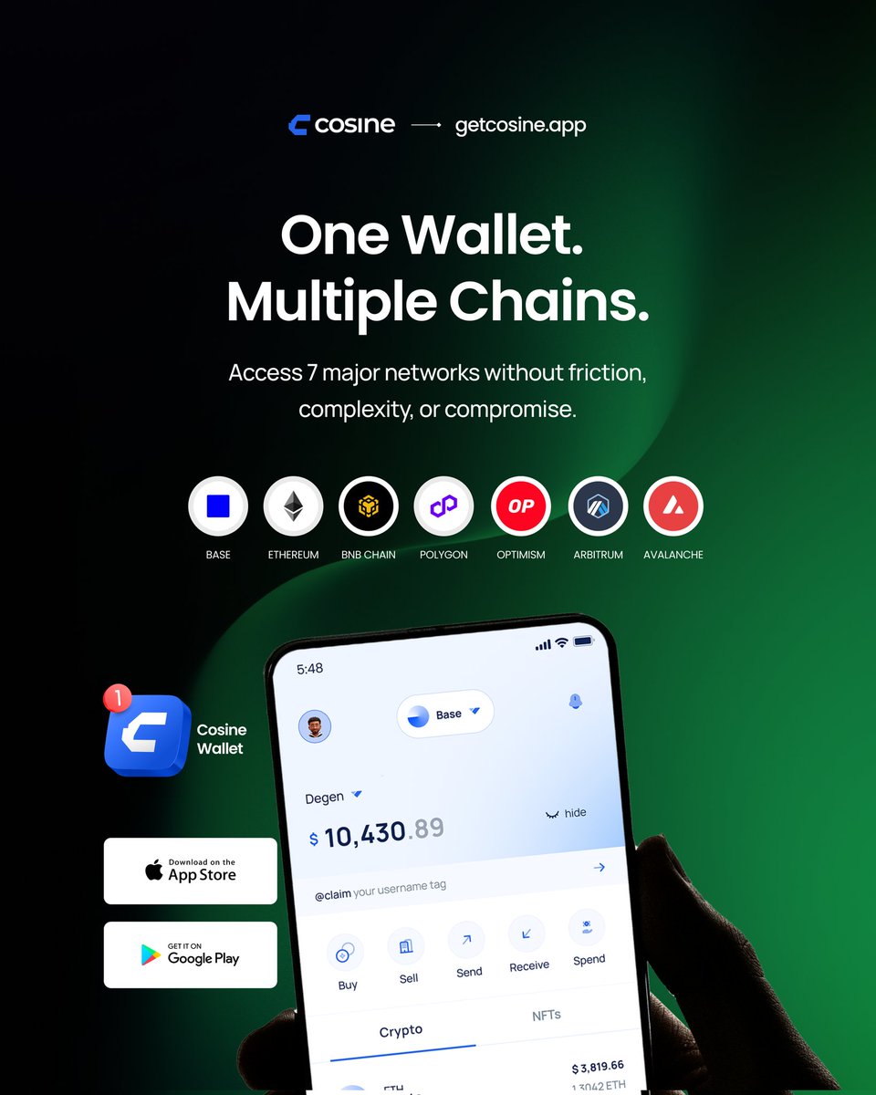 One wallet. Multiple chains. Access 7 major networks without friction,  complexity, or compromise. Built for a truly multi-chain future. 🔗  https://t.co/wHhmkGb9XI #Web3 #MultiChain #Crypto