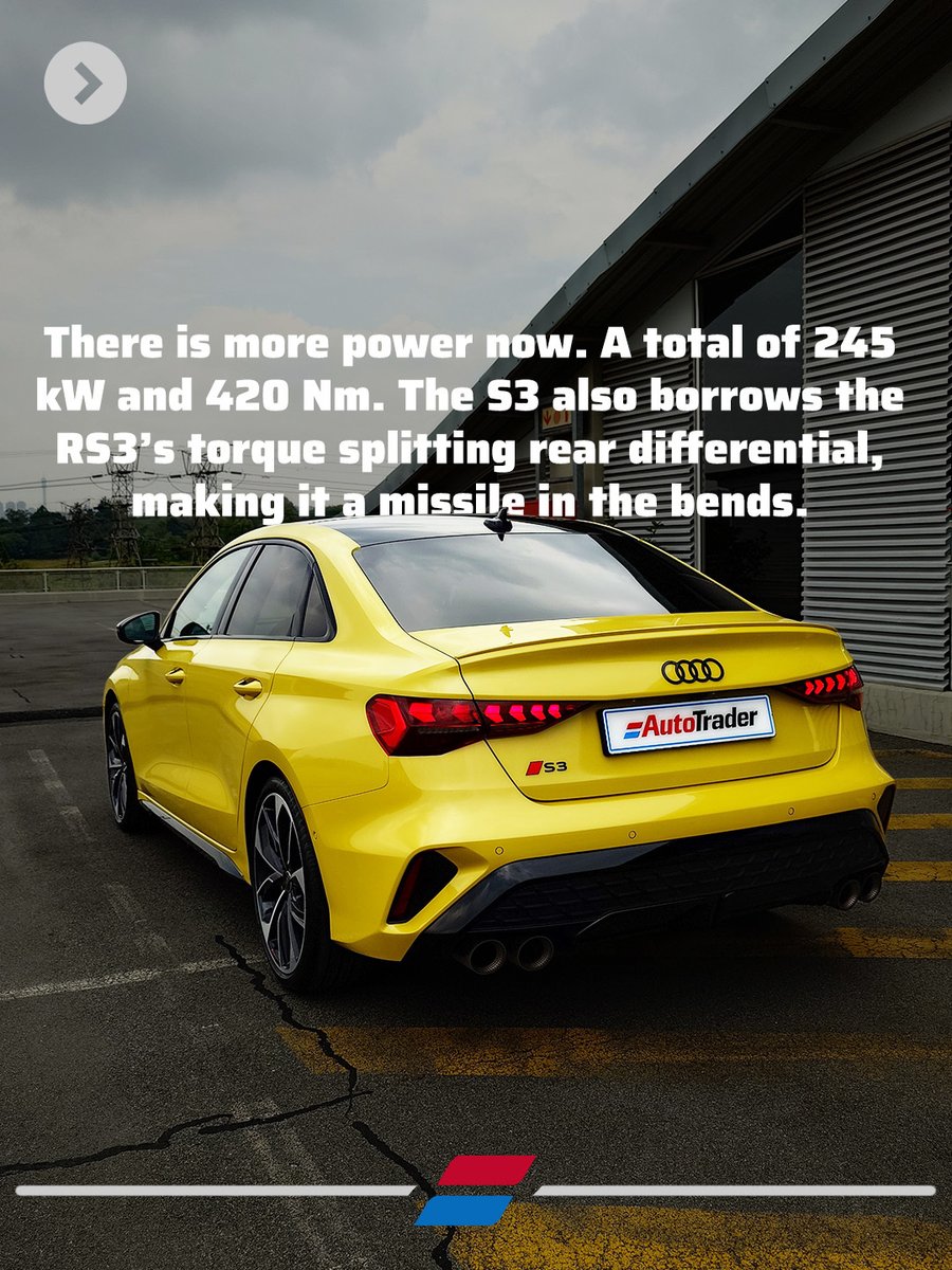 AutoTraderSA's tweet image. Behold! @audisouthafrica’s updated S3 was in our fleet recently, and there’s nothing to like about this vehicle in the dynamic sense. Have you seen our YouTube review of it yet?

#audi #germancars #sportscar #speed