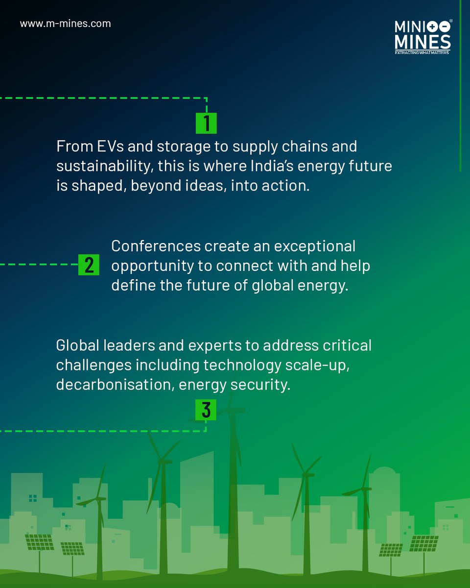 MiniMinesPower's tweet photo. India Energy Week drives deeper energy dialogue—where policy meets execution and materials meet scale. 
Join MiniMines at Hall 01, Stall 1A87 to explore resilient, circular energy systems.

#IEW2026 #IndiaEnergyWeek #EnergyTransition #CriticalMinerals #CircularEconomy MiniMines https://t.co/Aea80RyZc3